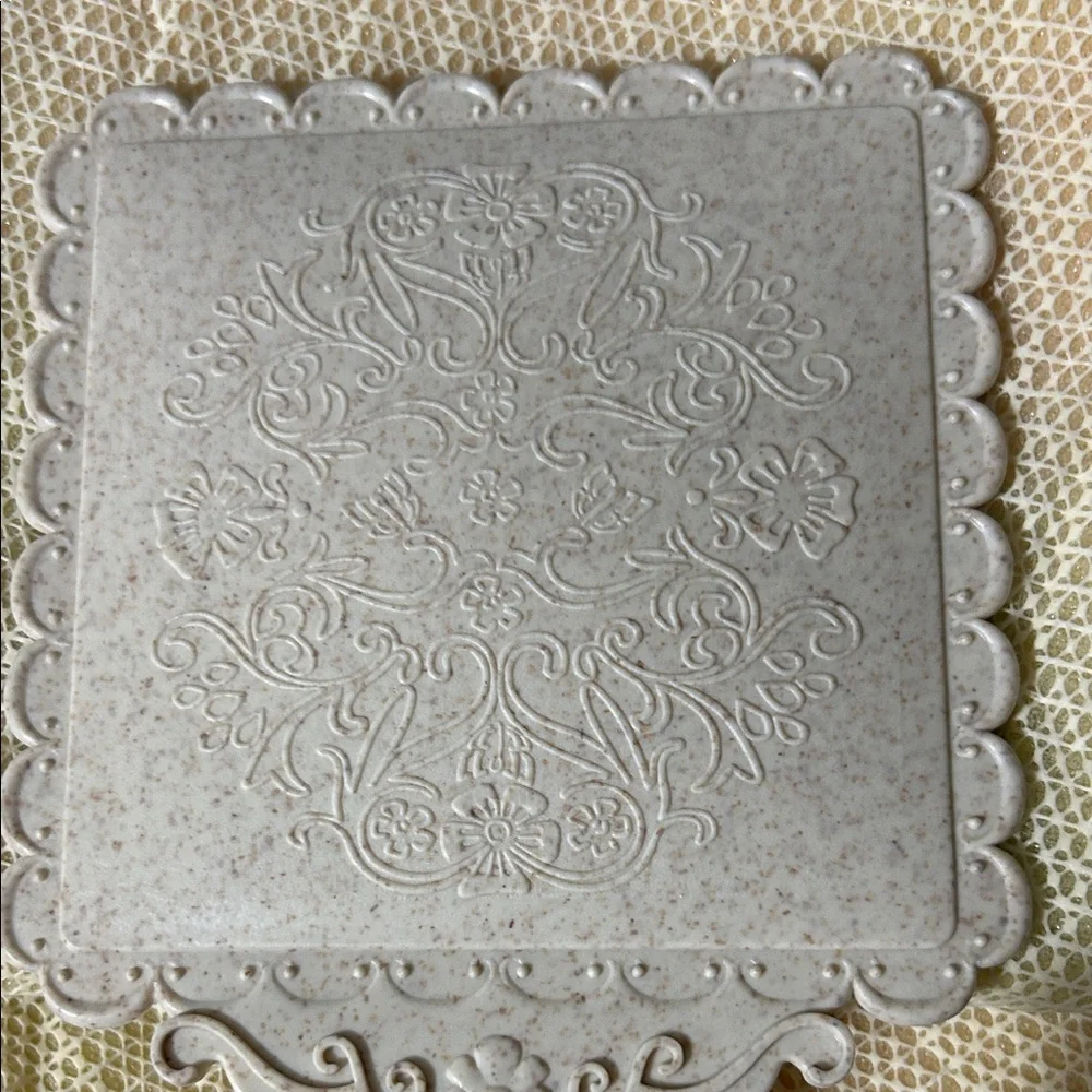 Decorative Cream Ornate Hand Mirror - Brand Unspecified